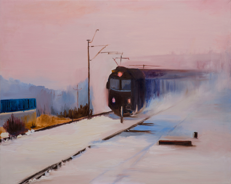 Oil painting, Railway Impression XXV